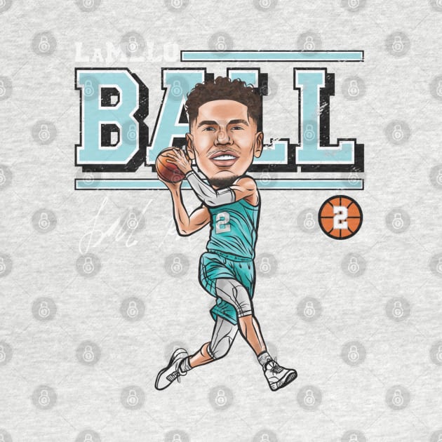 LaMelo Ball Charlotte Cartoon by Buya_Hamkac